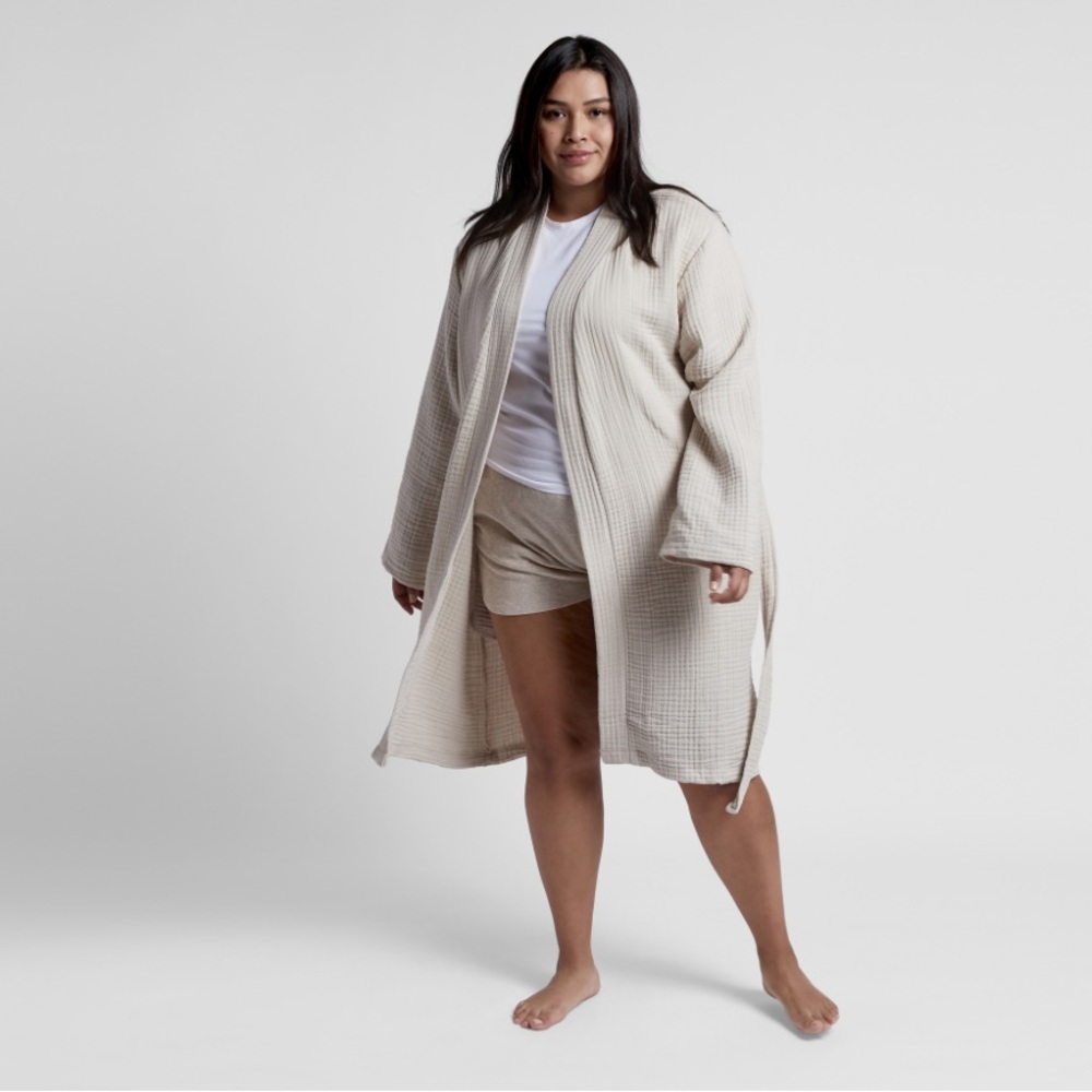 Parachute Waffle Robe in Light Beige